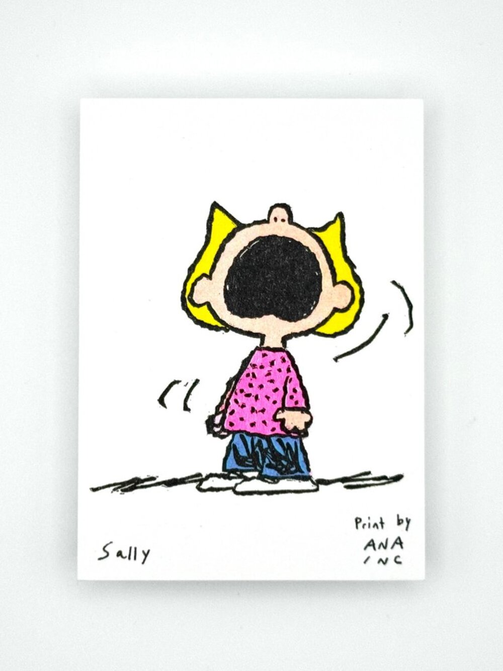 Ana Inciardi Snoopy Lifestyle Sally Scream Mini Art Print